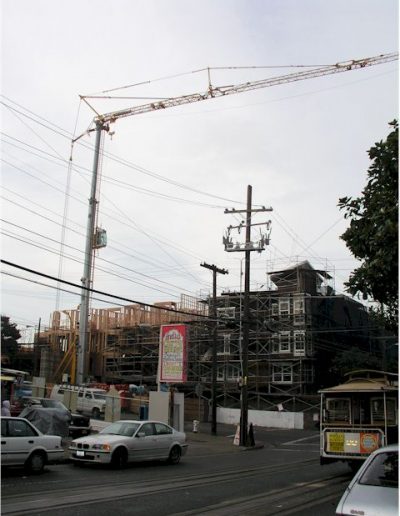Aerial lift work, San Francisco / Napa project